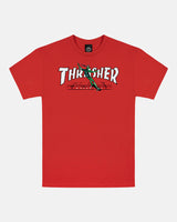 Thrasher Red Curb by Lsd Worldpeace Red T-Shirt