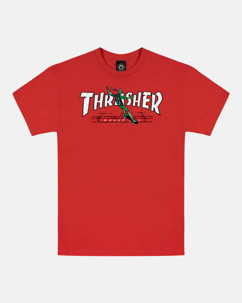 Thrasher Red Curb by Lsd Worldpeace Red T-Shirt