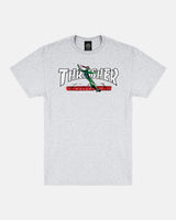 Thrasher Red Curb By Lsd Worldpeace Ash Grey T-Shirt