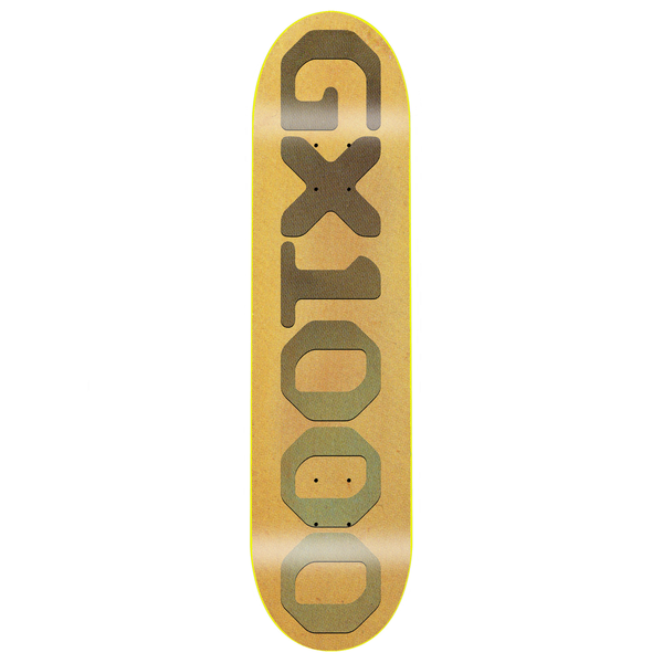 GX1000 OG Logo Patina Goldish W/ Green Font 8.3 Deck