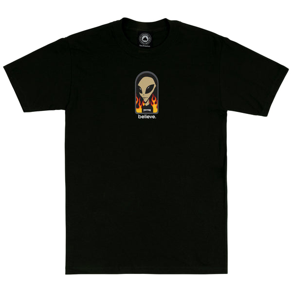 Thrasher x Alien Workshop Believe Black T-Shirt