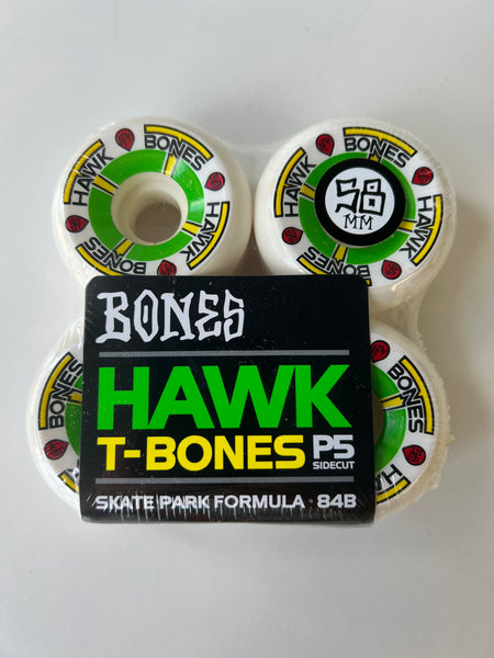 Bones SPF Hawk T-Bone II P5 Sidecut 84b White Wheels